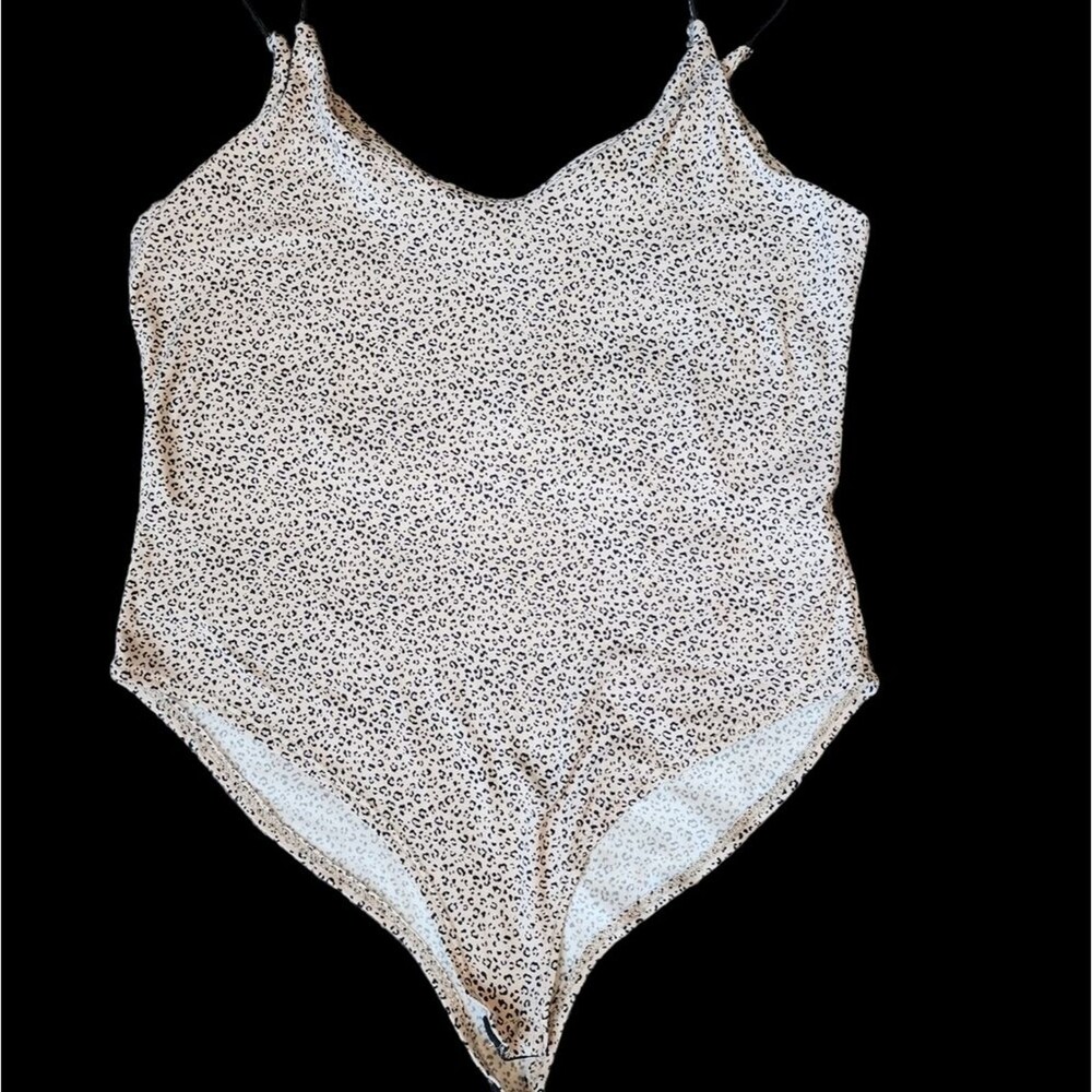 Gaze Bodysuit Womens SZ Large Cheetah Print Baddie Trap Sexy Alternative Edgy‎